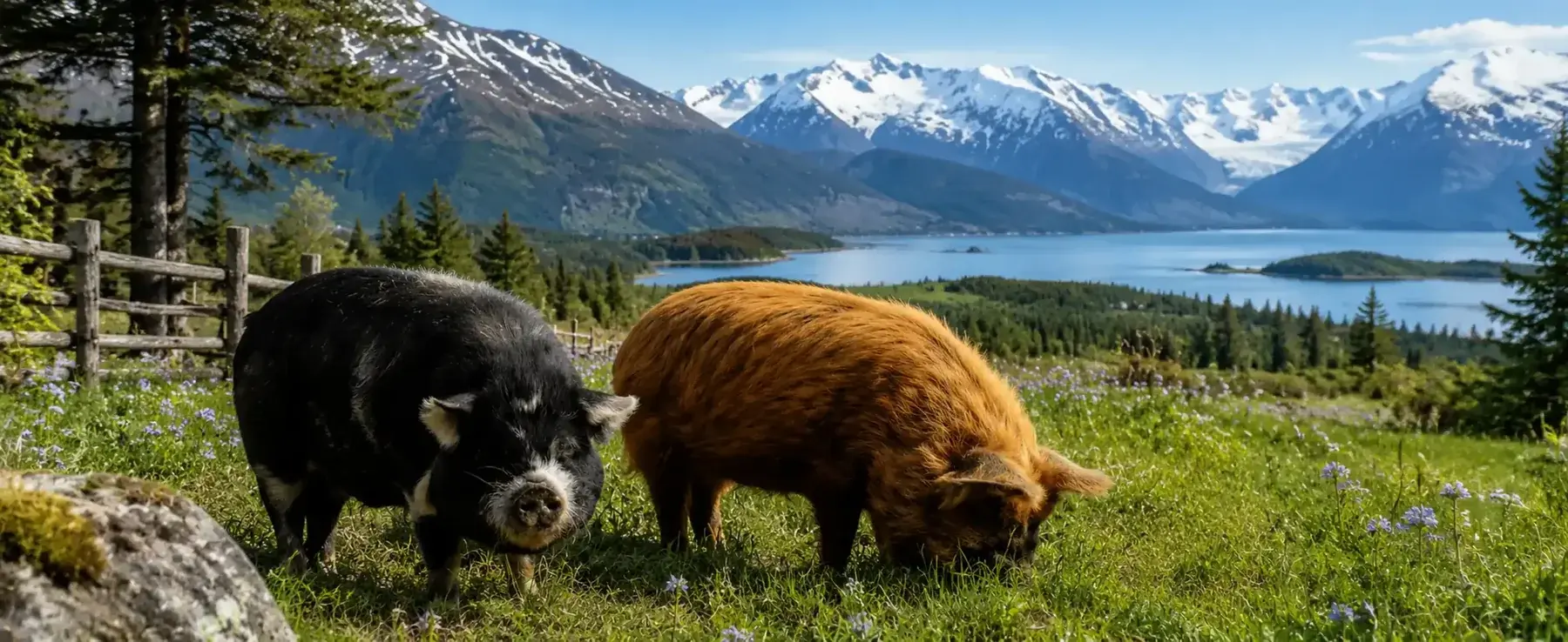 Kunekune pigs at BF Farm