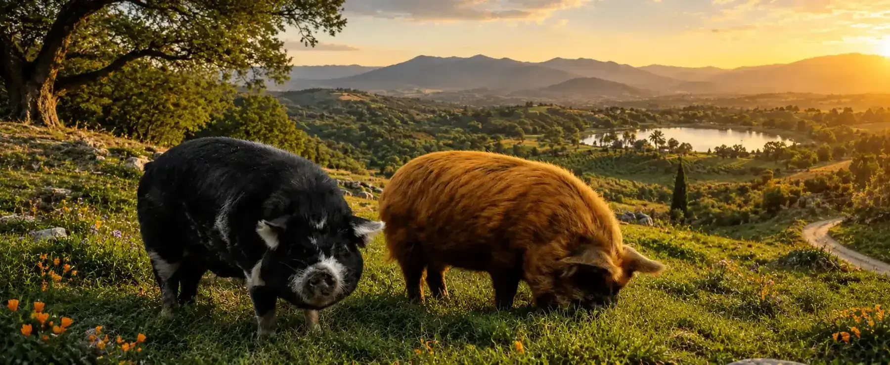 Kunekune pigs at BF Farm