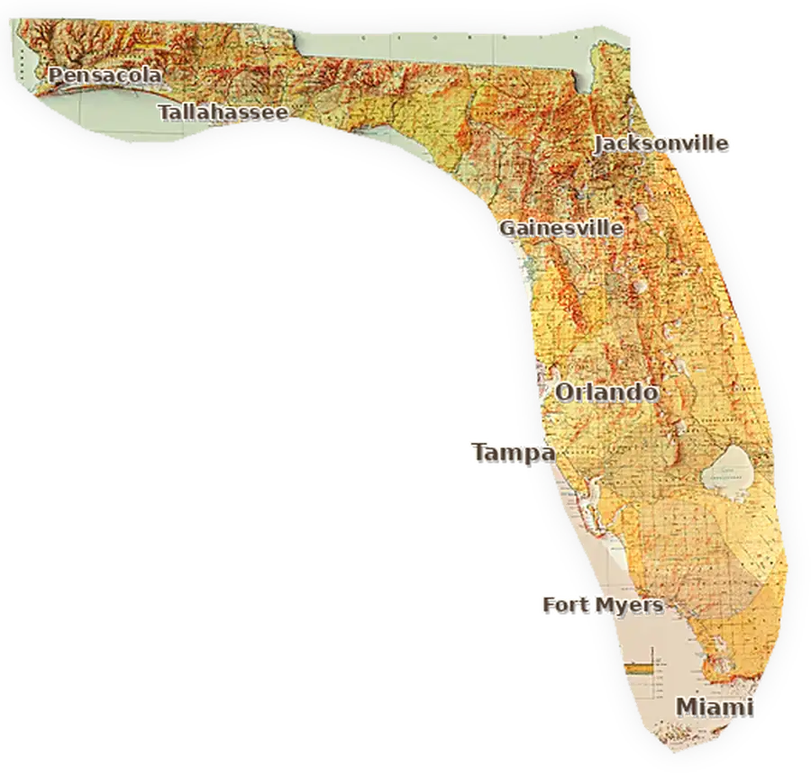 Topographic care map for Kunekune planning in Florida