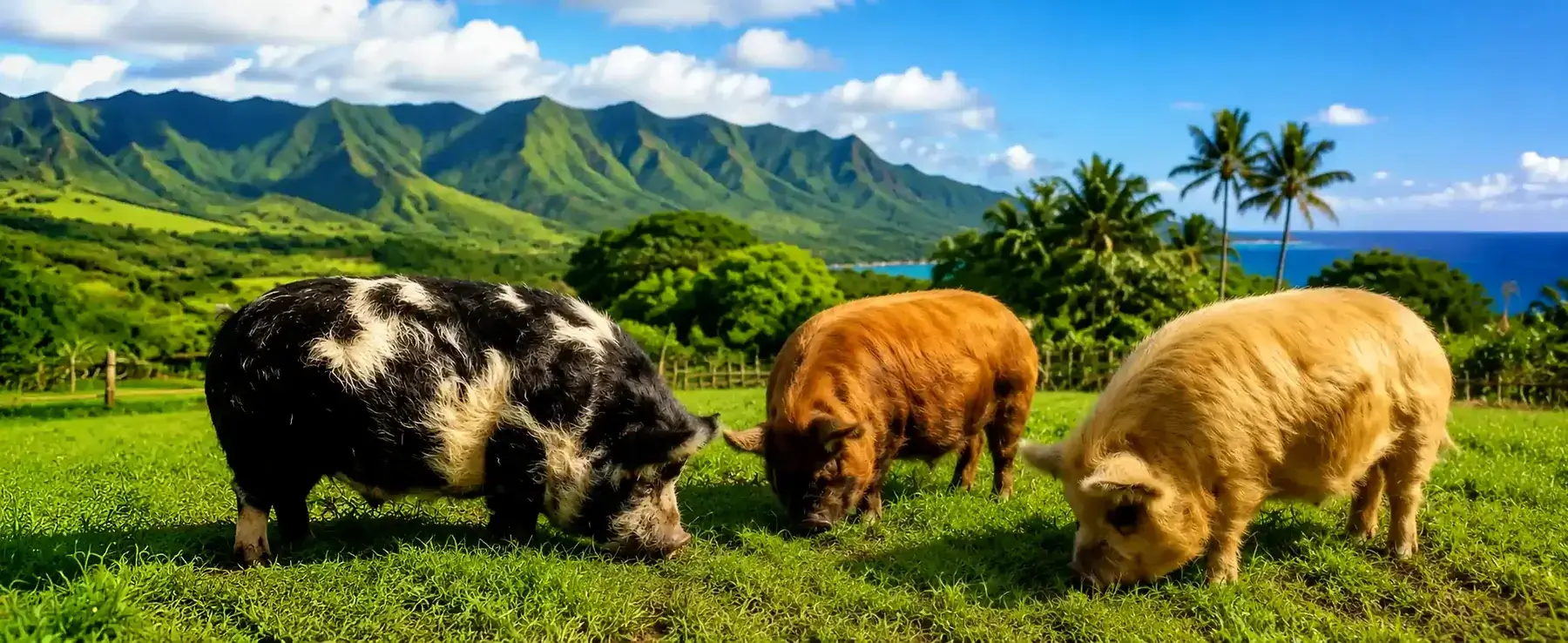 Kunekune pigs at BF Farm