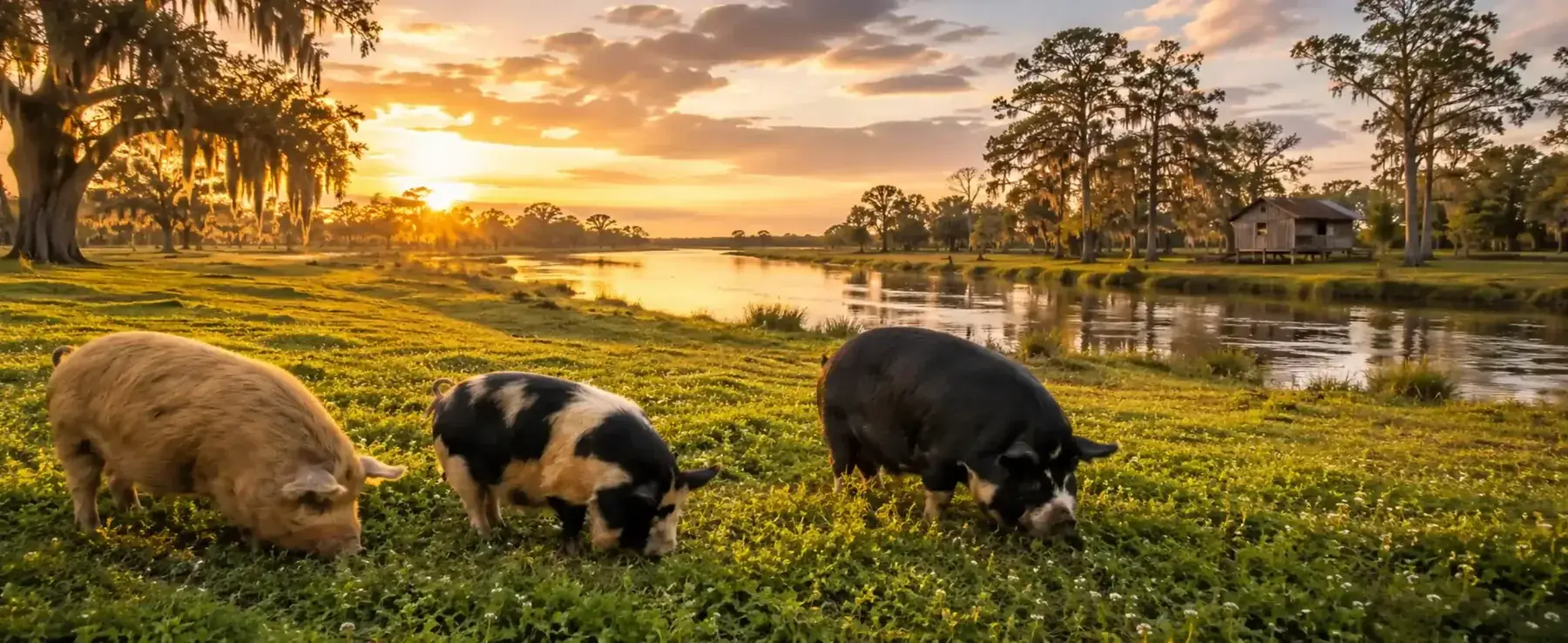 Kunekune pigs and small-farm care in Louisiana