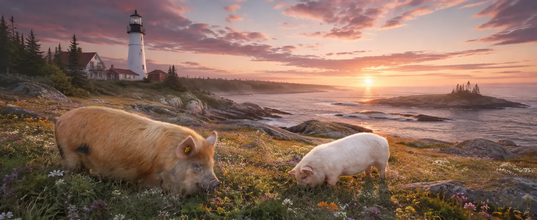 Kunekune pigs at BF Farm