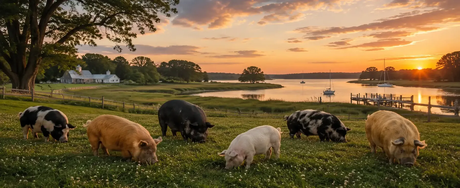 Kunekune pigs at BF Farm