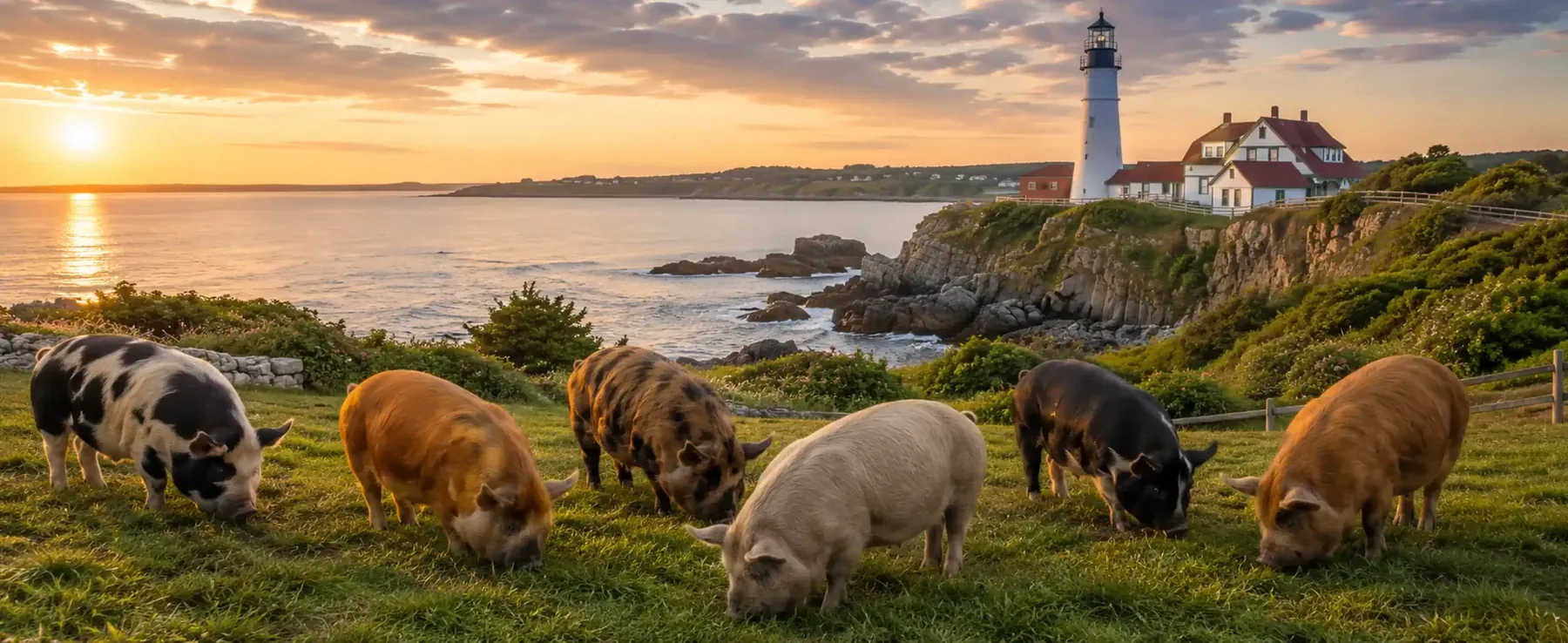 Kunekune pigs at BF Farm
