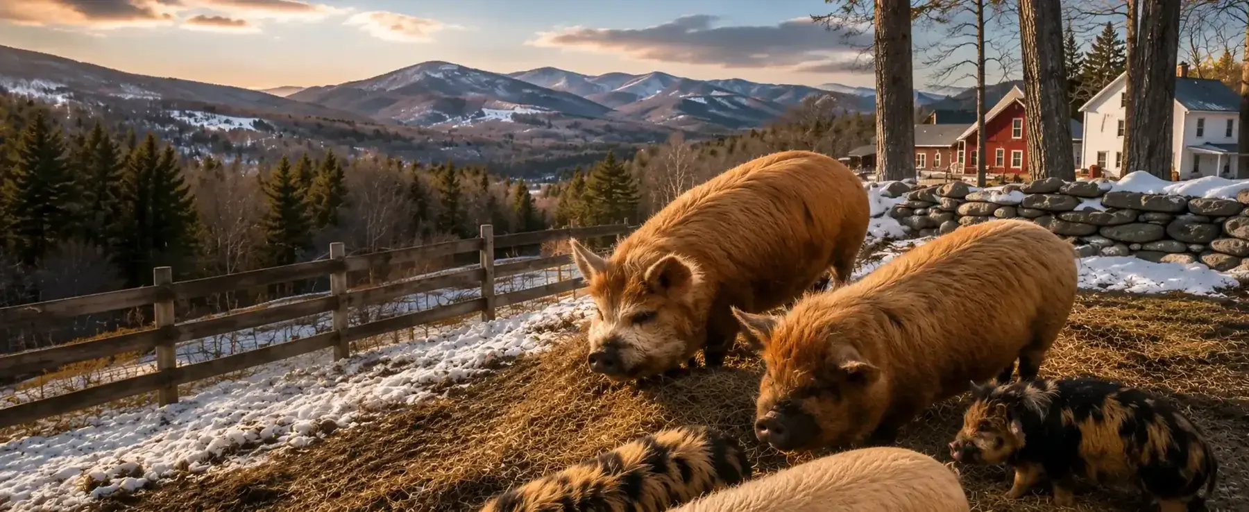 Kunekune pigs at BF Farm