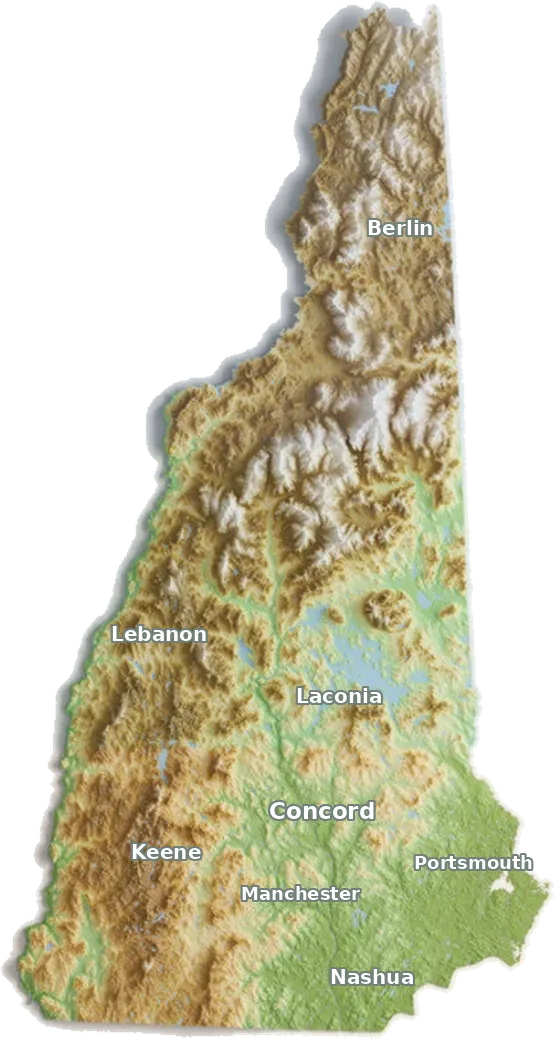 Topographic care map for Kunekune planning in New Hampshire