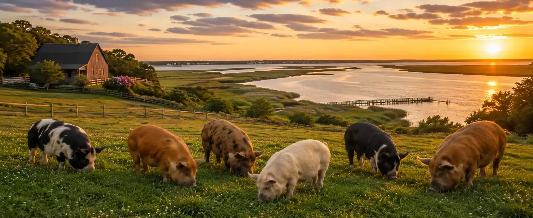 Kunekune pigs at BF Farm