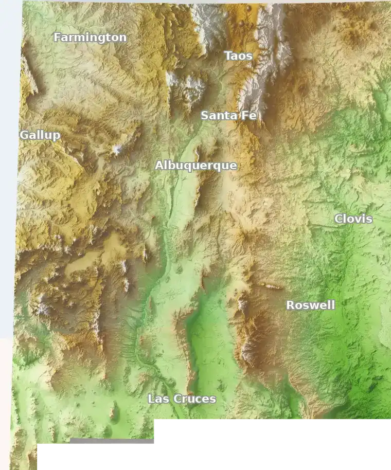 Topographic care map for Kunekune planning in New Mexico