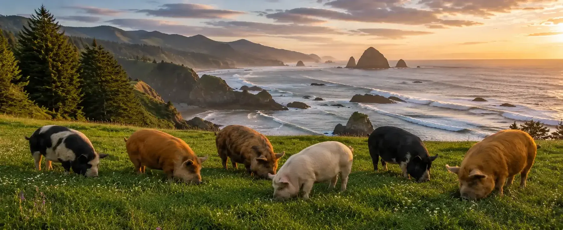 Kunekune pigs at BF Farm