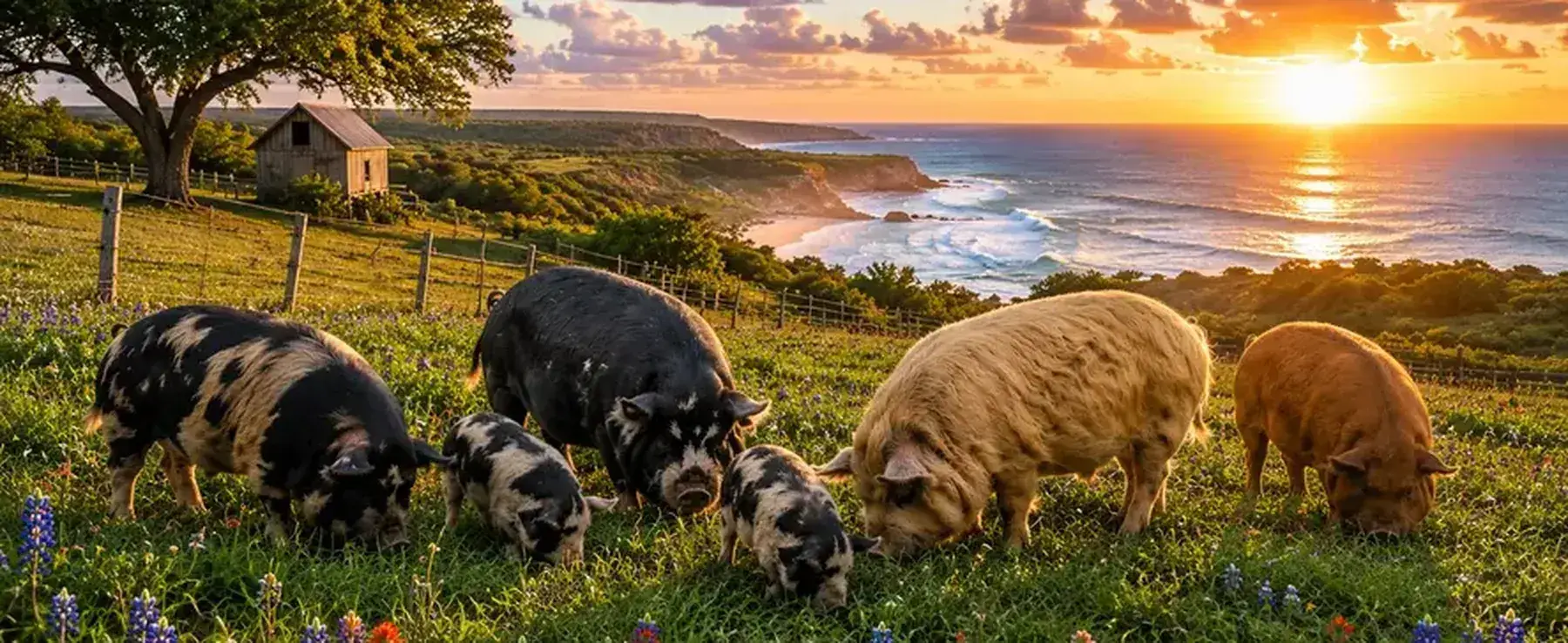 Kunekune pigs at BF Farm