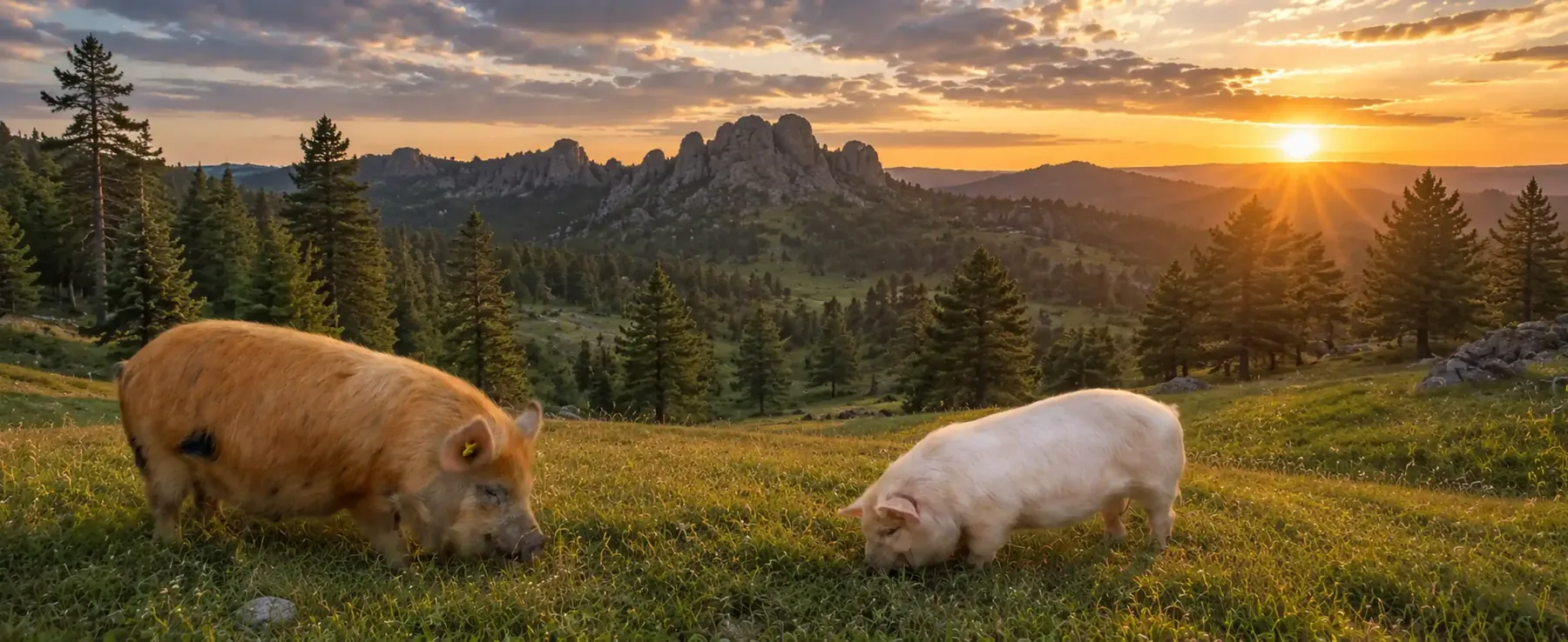 Kunekune pigs at BF Farm