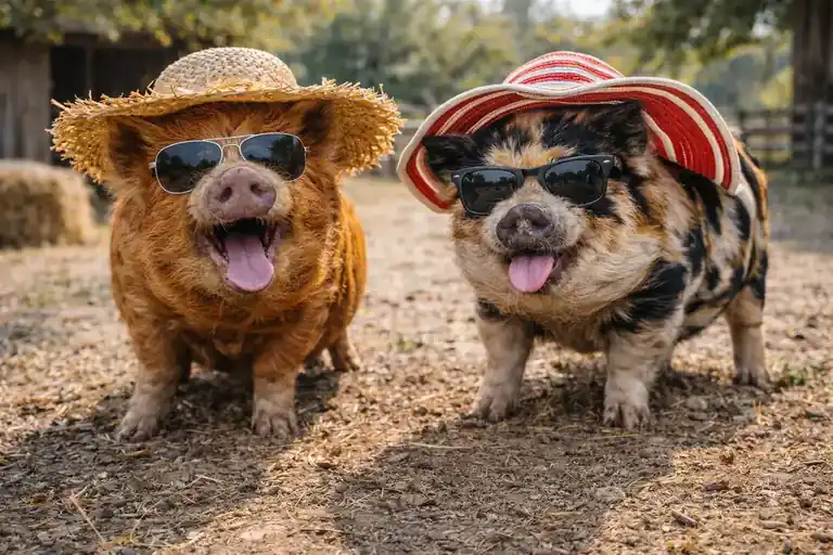 Kunekune pigs