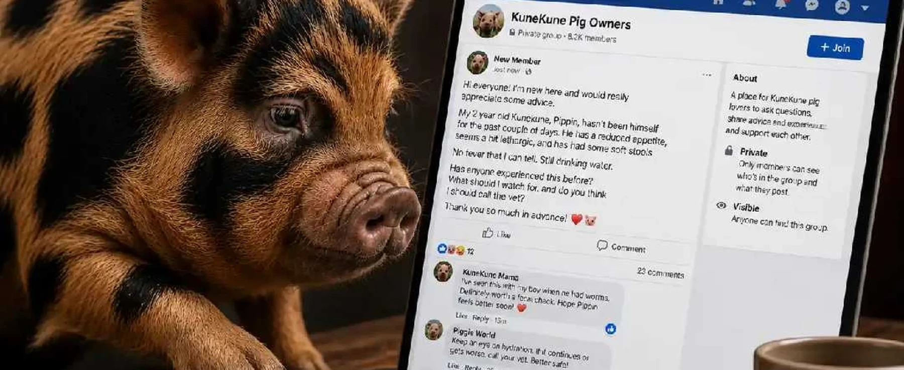 Asking Online for Kunekune Pig Medical Advice Can Be Dangerous
