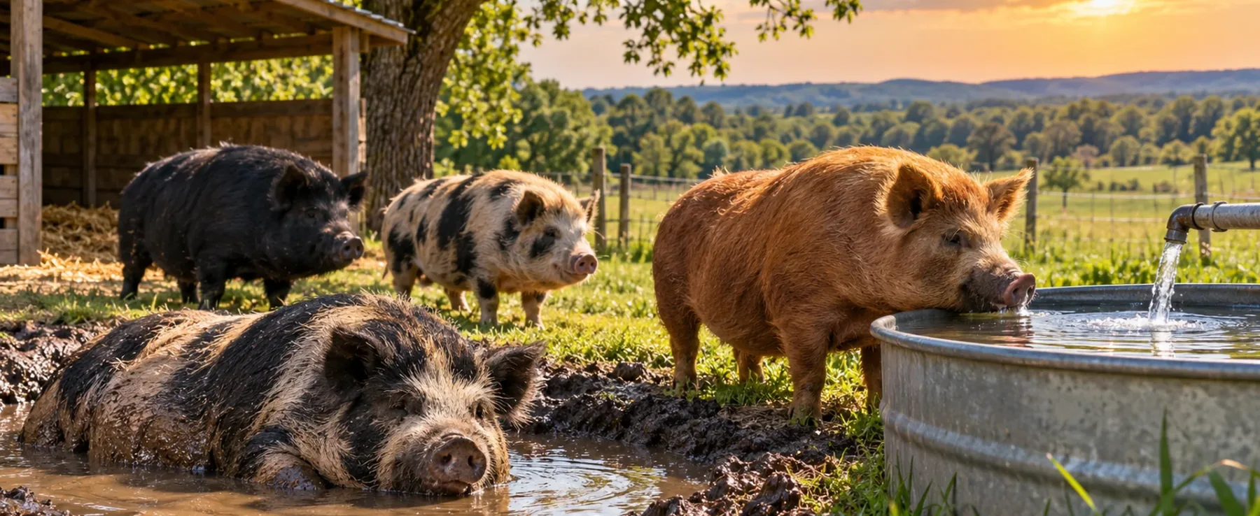 Extreme Heat & Drought: How to Keep Your Kunekune Pigs Safe