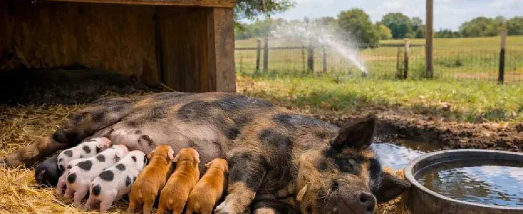 How to Keep Farrowing Kunekune Sows Comfortable When Spring Days Start Warming Up