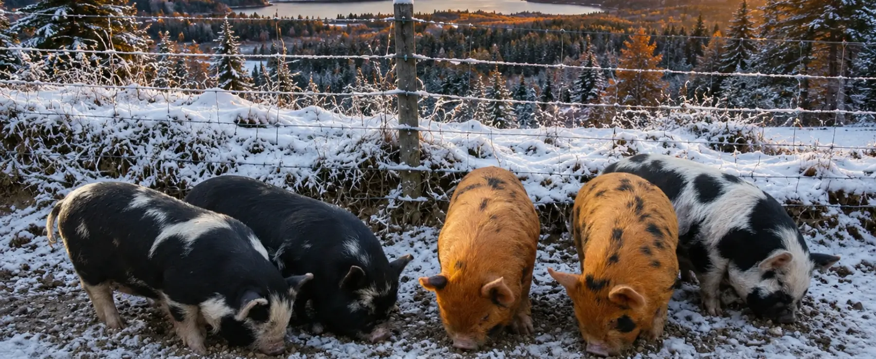 Winter Feeding for Kunekune Pigs