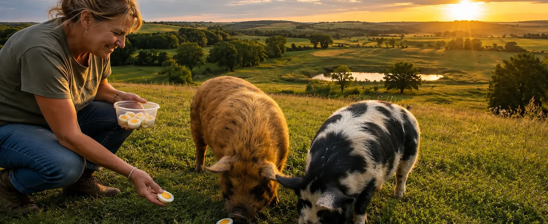 The Benefits of Hard-Boiled Eggs for Your Kunekune Pigs