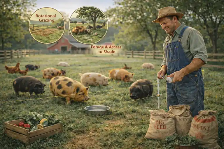 Pig Rasing Guide to Raising Pigs on Pasture | BF Farm Kunekune Pigs